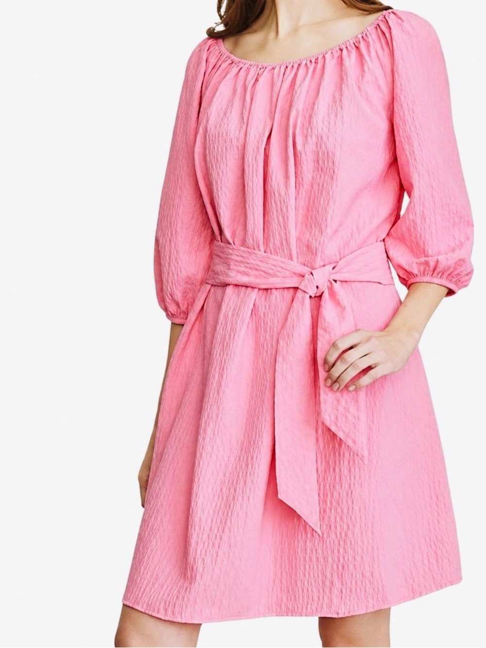 Elizabeth and James Pink Mini Waist Tie Dress Size Medium